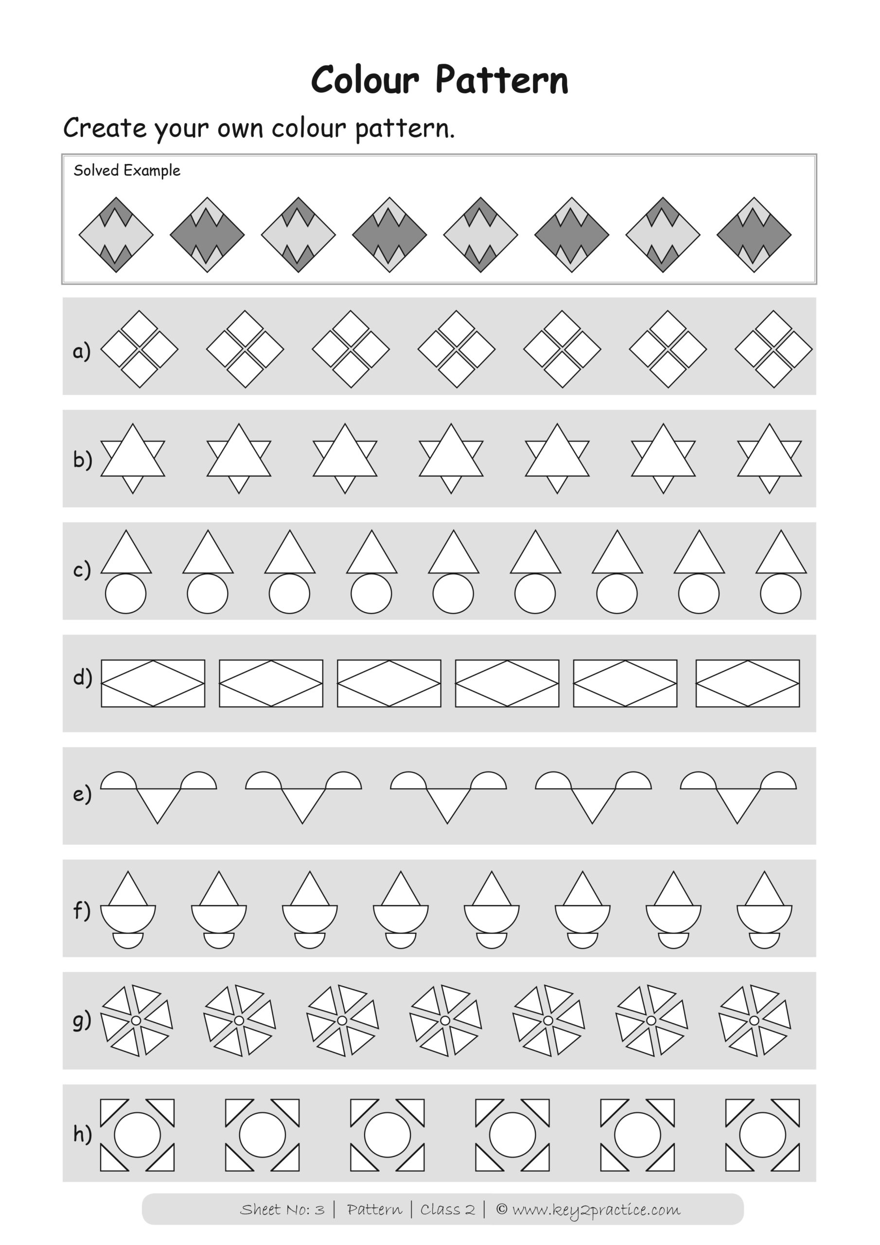 Patterns Worksheets I Maths Grade 2 Key2practice Workbooks