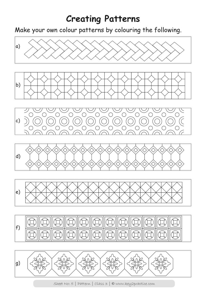 maths patterns worksheets grade 3 key2practice workbooks