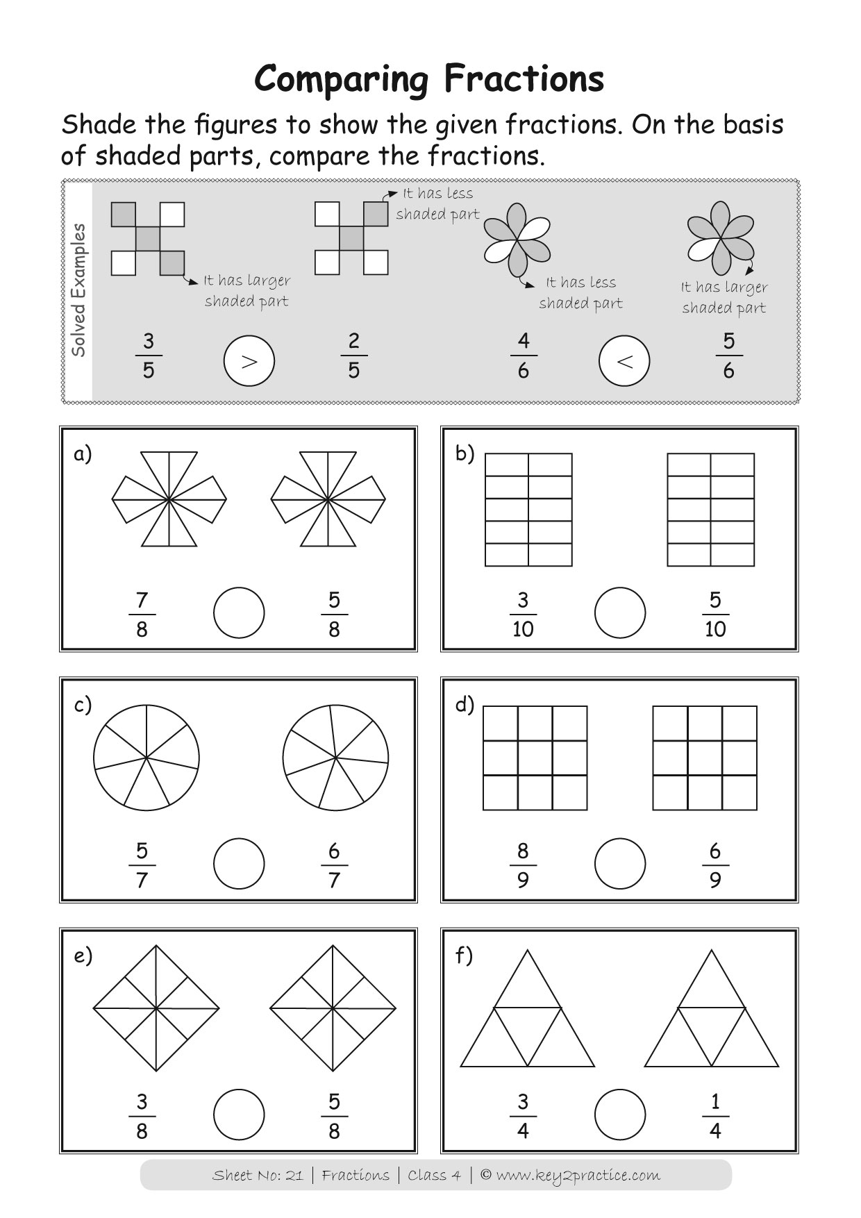 Free 4th Grade Fractions Math Worksheets And Printables Edumonitor Maths Worksheets For Grade