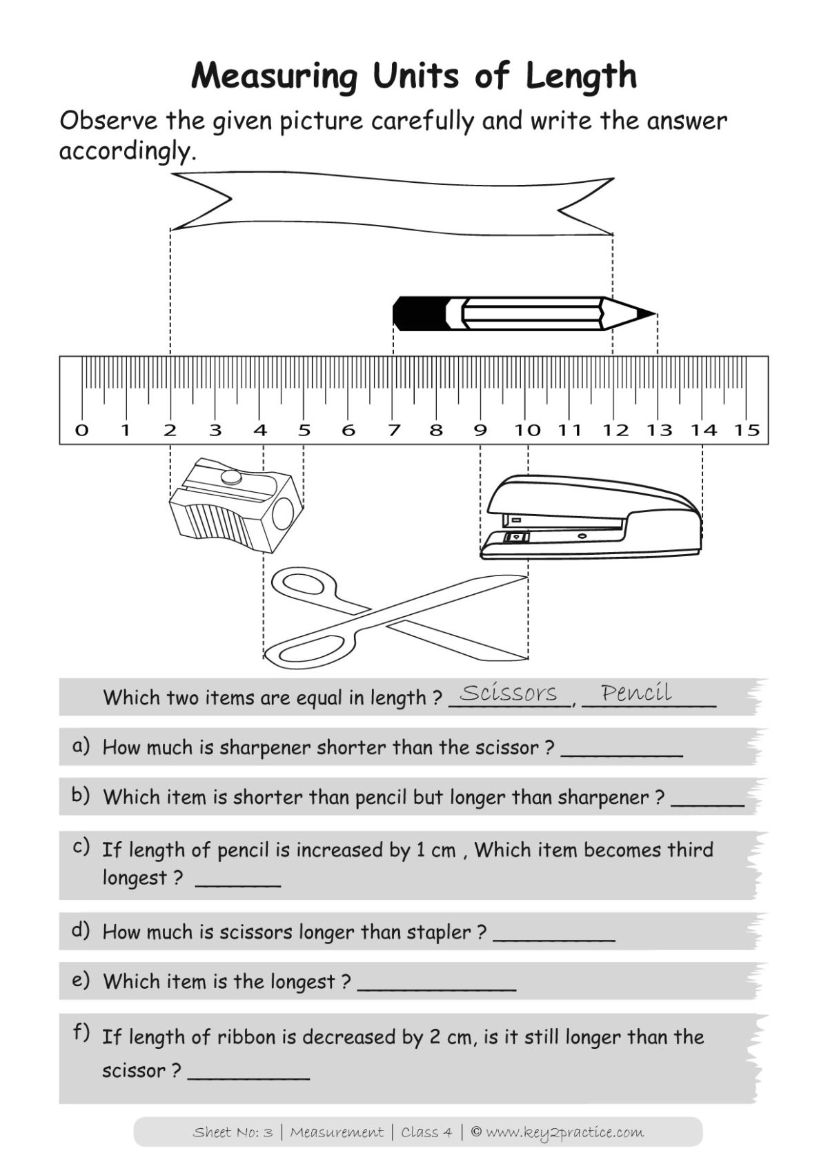 measurements worksheets grade 4 i maths key2practice