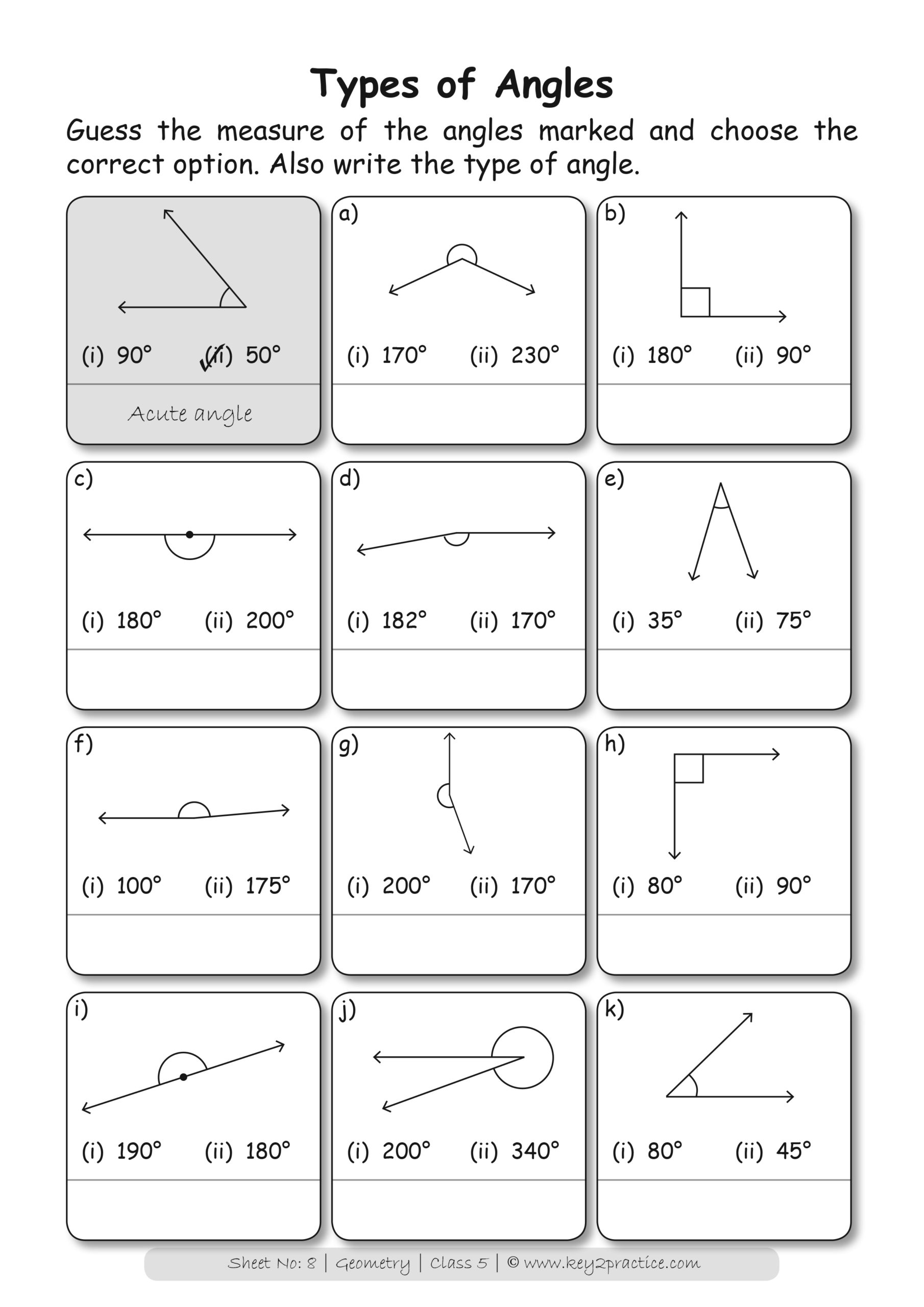 Maths Worksheets On Geometry For Grade 5 Key2practice Workbooks