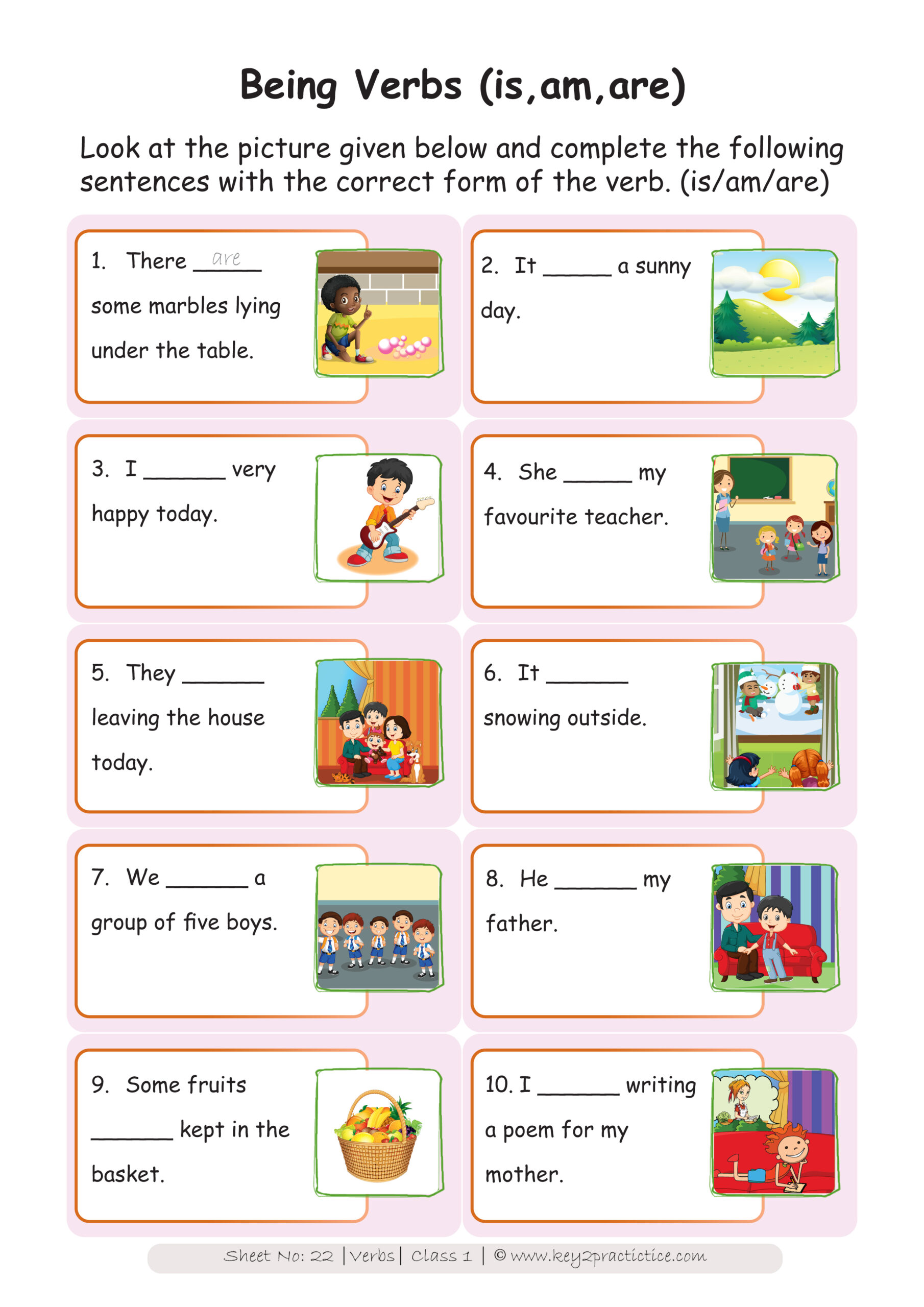 Class 1 Worksheets English