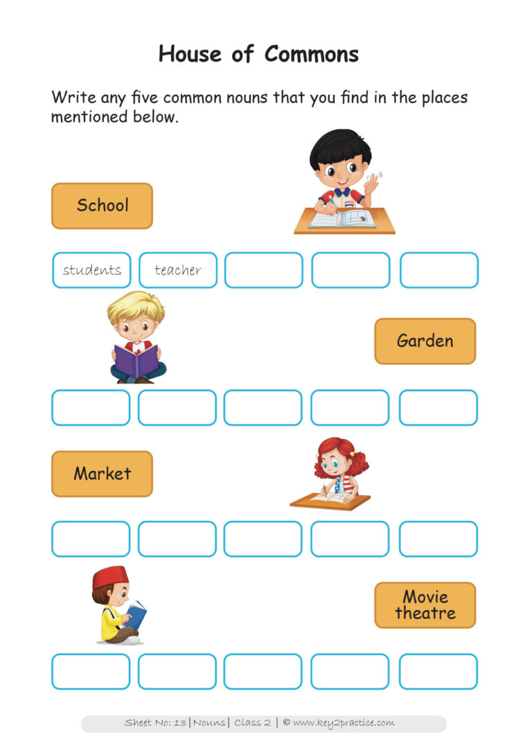 Grade 2 Nouns Worksheets I English Key2practice Workbooks